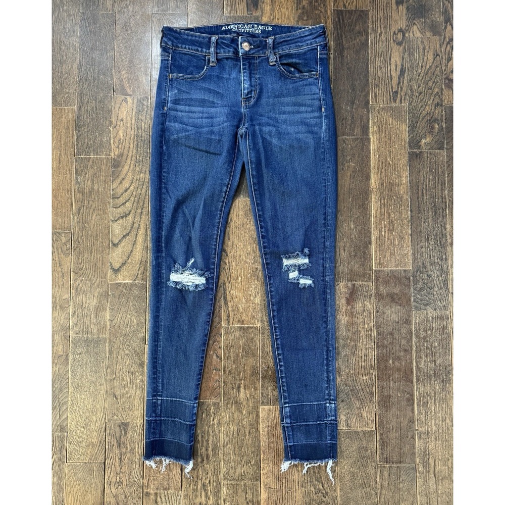 American Eagle Jegging Women's Size 4 Regular (W28xL28) Super Stretch Distressed